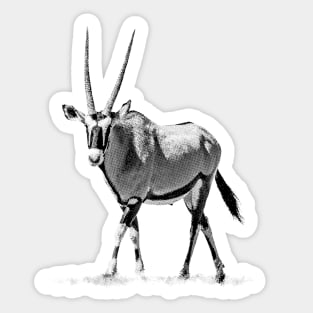 Oryx Antelope Full Figure Wildlife Sticker